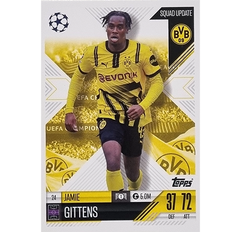 Topps Champions League EXTRA Match Attax 2024-2025 / 024 JAMIE GITTENS