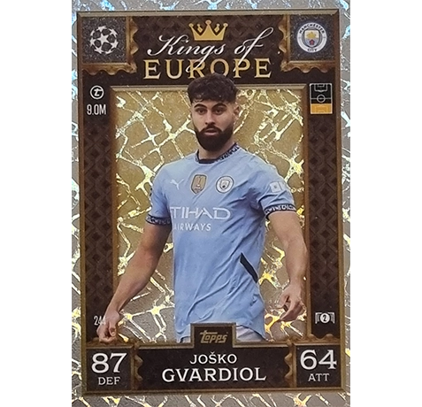 Topps Champions League EXTRA Match Attax 2024-2025 / 244 JOSKO GVARDIOL / KING OF EUROPE