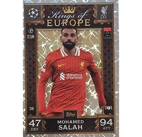 Topps Champions League EXTRA Match Attax 2024-2025 / 246 MOHAMED SALAH / KING OF EUROPE