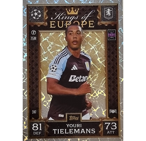 Topps Champions League EXTRA Match Attax 2024-2025 / 247 YOURI TIELEMANS / KING OF EUROPE