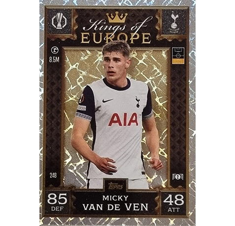 Topps Champions League EXTRA Match Attax 2024-2025 / 248 MICKY VAN DE VEN / KING OF EUROPE