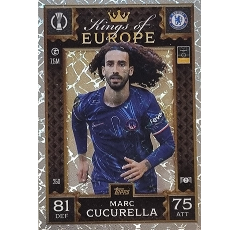 Topps Champions League EXTRA Match Attax 2024-2025 / 250 MARC CUCURELLA / KING OF EUROPE