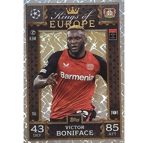 Topps Champions League EXTRA Match Attax 2024-2025 / 255 VICTOR BONIFACE / KING OF EUROPE