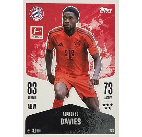 Topps Bundesliga Match Attax 2024/25 / Nr. 258 ALPHONSO DAVIES