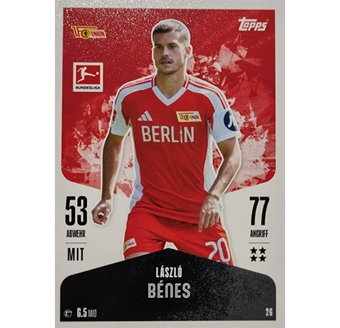 Topps Bundesliga Match Attax 2024/25 / Nr. 026 LASZLO BENES