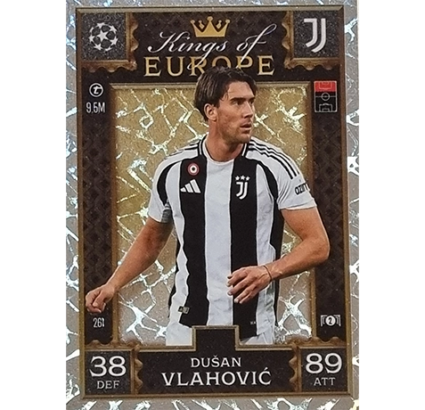 Topps Champions League EXTRA Match Attax 2024-2025 / 261 DUSAN VLAHOVIC / KING OF EUROPE