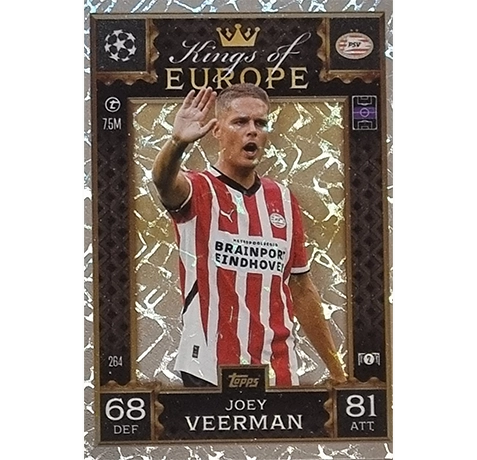 Topps Champions League EXTRA Match Attax 2024-2025 / 264 JOEY VEERMAN / KING OF EUROPE