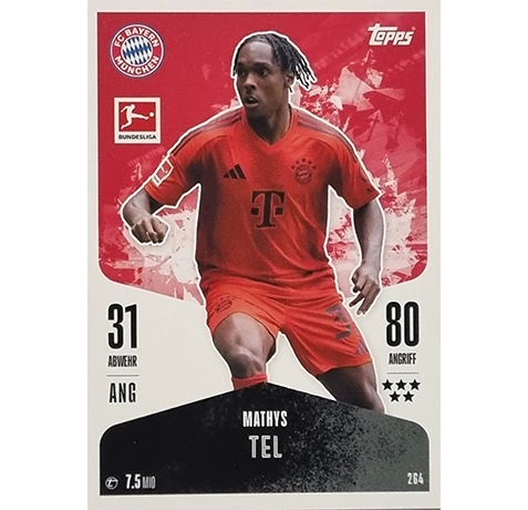 Topps Bundesliga Match Attax 2024/25 / Nr. 264 MATHYS TEL