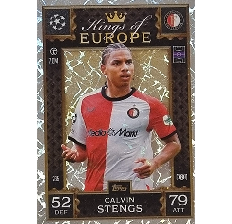 Topps Champions League EXTRA Match Attax 2024-2025 / 265 CALVIN STENGS / KING OF EUROPE