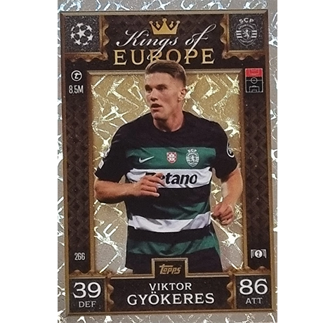 Topps Champions League EXTRA Match Attax 2024-2025 / 266 VIKTOR GYÖKERES / KING OF EUROPE