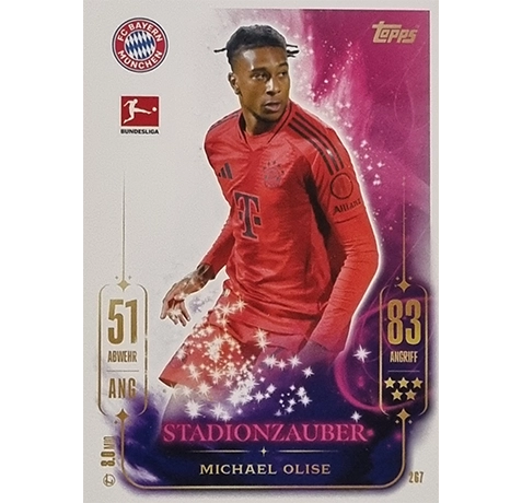 Topps Bundesliga Match Attax 2024/25 / Nr. 267 MICHAEL OLISE / STADIONZAUBER