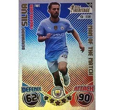 Topps Champions League EXTRA Match Attax 2024-2025 / 271 BERNARDI SILVA / HERITAGE