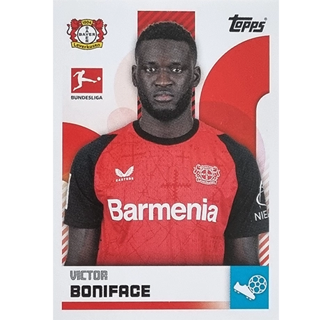 Topps Bundesliga Sticker Saison 2024/2025 / Sticker Nummer 275 Victor Boniface