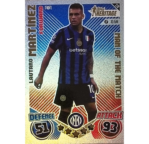 Topps Champions League EXTRA Match Attax 2024-2025 / 276 LAUTARO MARTINEZ / HERITAGE