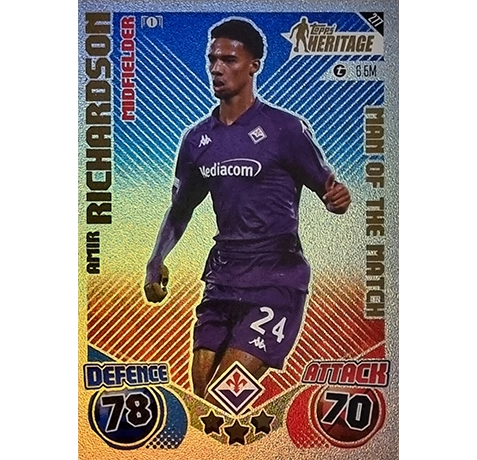 Topps Champions League EXTRA Match Attax 2024-2025 / 277 AMIR RICHARDSON / HERITAGE