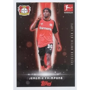 Topps Bundesliga Sticker Saison 2024/2025 / Sticker Nummer 278 Jeremie Frimpong / Spieler unter der Lupe