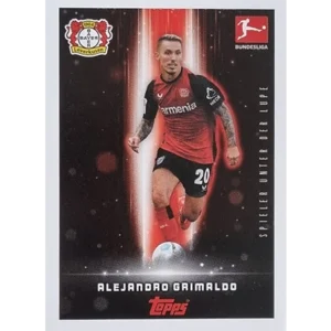 Topps Bundesliga Sticker Saison 2024/2025 / Sticker Nummer 279 Alejandro Grimaldo / Spieler unter der Lupe