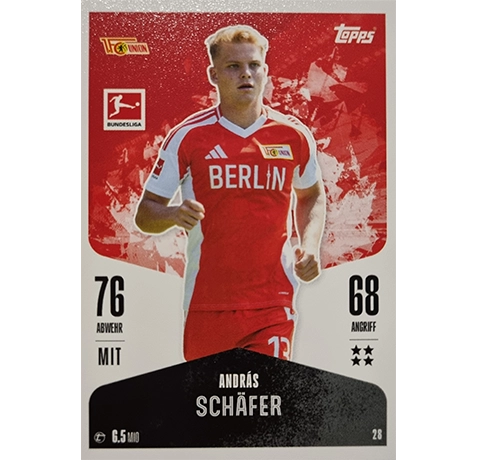 Topps Bundesliga Match Attax 2024/25 / Nr. 028 ANDRAS SCHÄFER