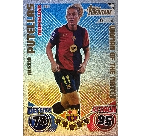 Topps Champions League EXTRA Match Attax 2024-2025 / 280 ALEXIA PUTELLAS / HERITAGE