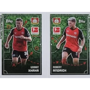 Topps Bundesliga Sticker Saison 2024/2025 / Sticker Nummer 280-281 Xhaka & Andrich