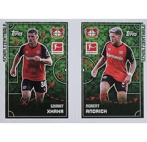 Topps Bundesliga Sticker Saison 2024/2025 / Sticker Nummer 280-281 Xhaka & Andrich