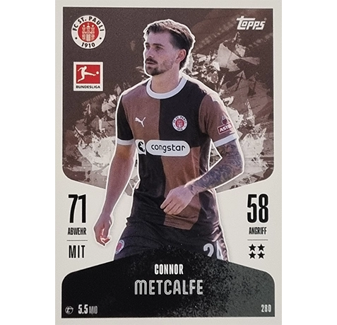 Topps Bundesliga Match Attax 2024/25 / Nr. 280 CONNOR METCALFE