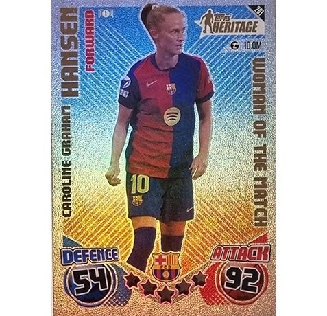 Topps Champions League EXTRA Match Attax 2024-2025 / 281 CAROLINE GRAHAM HANSEN / HERITAGE