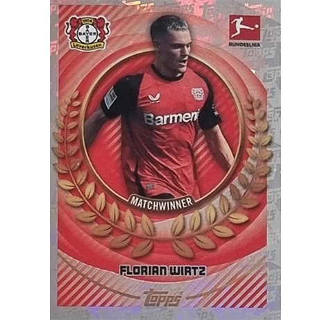 Topps Bundesliga Sticker Saison 2024/2025 / Sticker Nummer 282 Florian Wirtz / Matchwinner