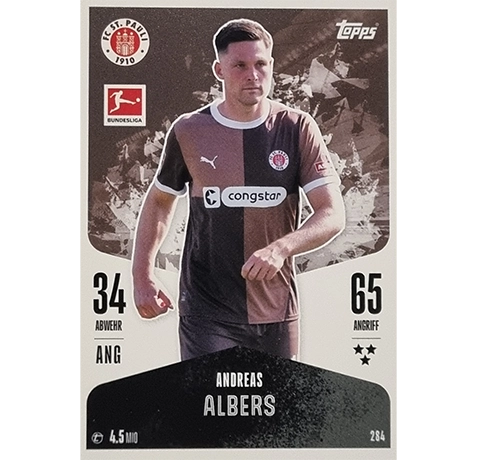 Topps Bundesliga Match Attax 2024/25 / Nr. 284 ANDREAS ALBERS