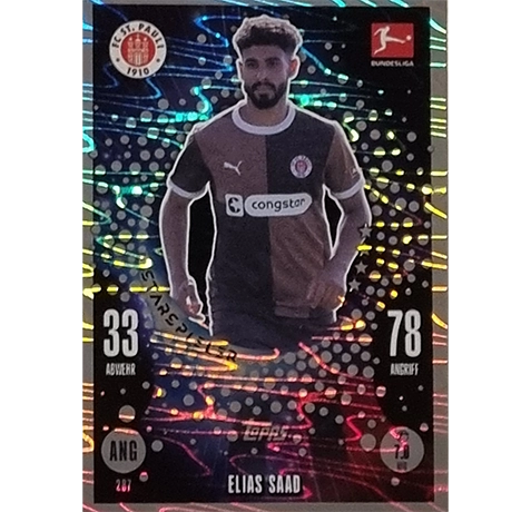 Topps Bundesliga Match Attax 2024/25 / Nr. 287 ELIAS SAAD / STARSPIELER