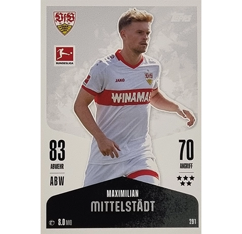 Topps Bundesliga Match Attax 2024/25 / Nr. 291 MAXIMILIAN MITTELSTÄDT