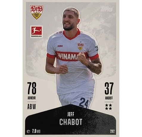 Topps Bundesliga Match Attax 2024/25 / Nr. 292 JEFF CHABOT