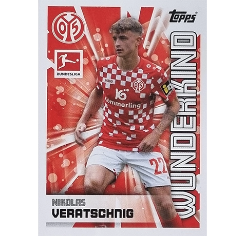 Topps Bundesliga Sticker Saison 2024/2025 / Sticker Nummer 302 Nikolas Veratschnig / Wunderkind