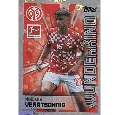 Topps Bundesliga Sticker Saison 2024/2025 / Sticker Nummer 302 Nikolas Veratschnig / Wunderkind Glitzer