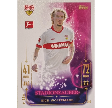 Topps Bundesliga Match Attax 2024/25 / Nr. 303 NICK WOLTEMADE / STADIONZAUBER