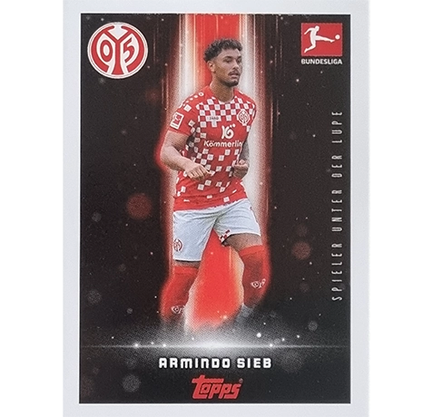 Topps Bundesliga Sticker Saison 2024/2025 / Sticker Nummer 304 Armando Sieb / Spieler unter der Lupe