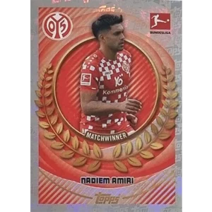Topps Bundesliga Sticker Saison 2024/2025 / Sticker Nummer 307 Nadiem Amiri / Matchwinner
