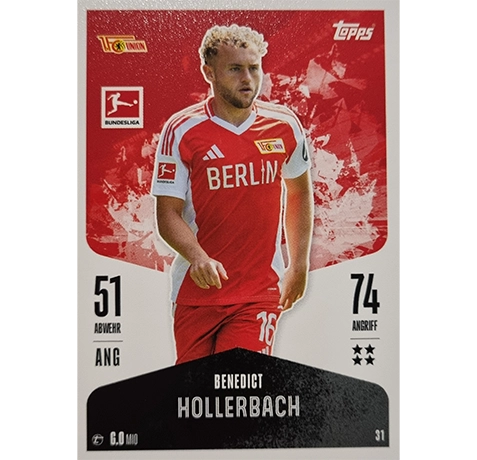 Topps Bundesliga Match Attax 2024/25 / Nr. 031 BENEDICT HOLLERBACH