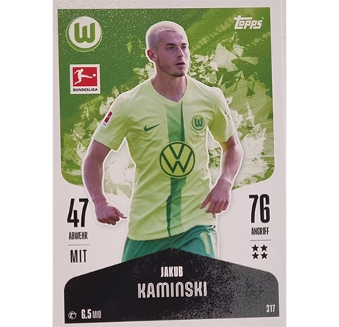 Topps Bundesliga Match Attax 2024/25 / Nr. 317 JAKUB KAMINSKI