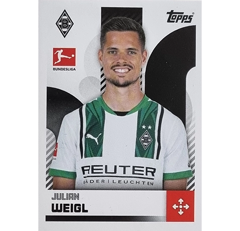 Topps Bundesliga Sticker Saison 2024/2025 / Sticker Nummer 318 Julian Weigl