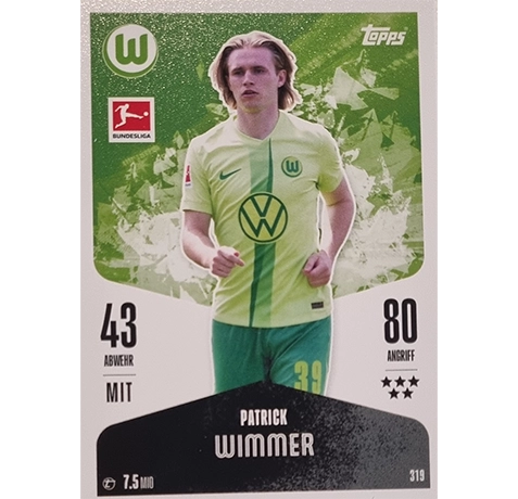 Topps Bundesliga Match Attax 2024/25 / Nr. 319 PATRICK WIMMER