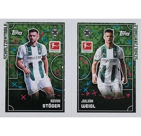 Topps Bundesliga Sticker Saison 2024/2025 / Sticker Nummer 323-324 Stöger & Weigl