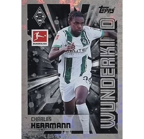 Topps Bundesliga Sticker Saison 2024/2025 / Sticker Nummer 325 Charles Herrmann / Wunderkind Glitzer