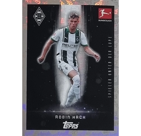 Topps Bundesliga Sticker Saison 2024/2025 / Sticker Nummer 327 Robin Hack / Spieler unter der Lupe