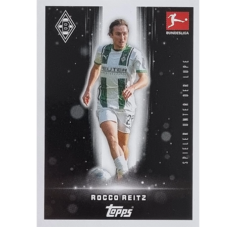 Topps Bundesliga Sticker Saison 2024/2025 / Sticker Nummer 328 Rocco Reitz / Spieler unter der Lupe