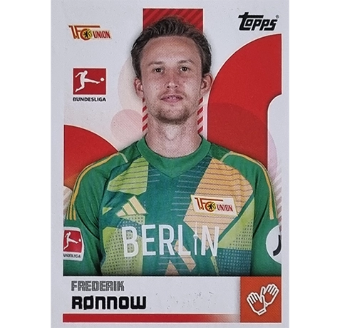 Topps Bundesliga Sticker Saison 2024/2025 / Sticker Nummer 033 Frederik Ronnow