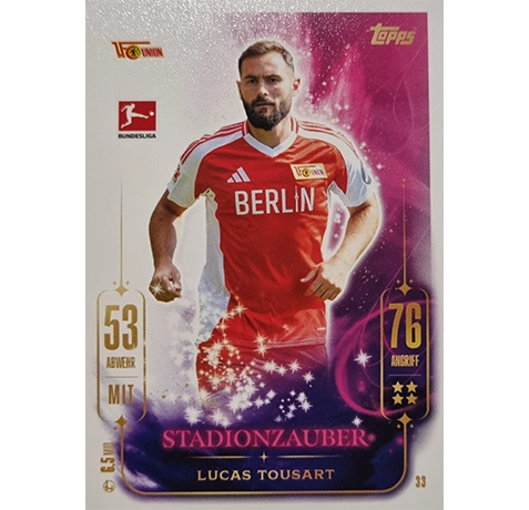 Topps Bundesliga Match Attax 2024/25 / Nr. 033 LUCAS TOUSART / STADIONZAUBER