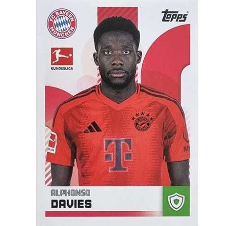 Topps Bundesliga Sticker Saison 2024/2025 / Sticker Nummer 333 Alphonso Davies