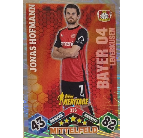 Topps Bundesliga Match Attax 2024/25 / Nr. 336 JONAS HOFMANN / HERITAGE