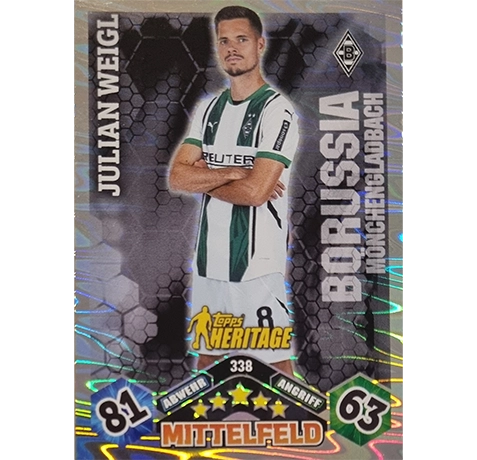 Topps Bundesliga Match Attax 2024/25 / Nr. 338 JULIAN WEIGL / HERITAGE